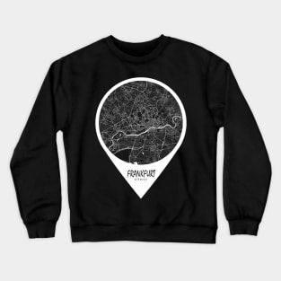 Frankfurt, Germany City Map - Travel Pin Crewneck Sweatshirt